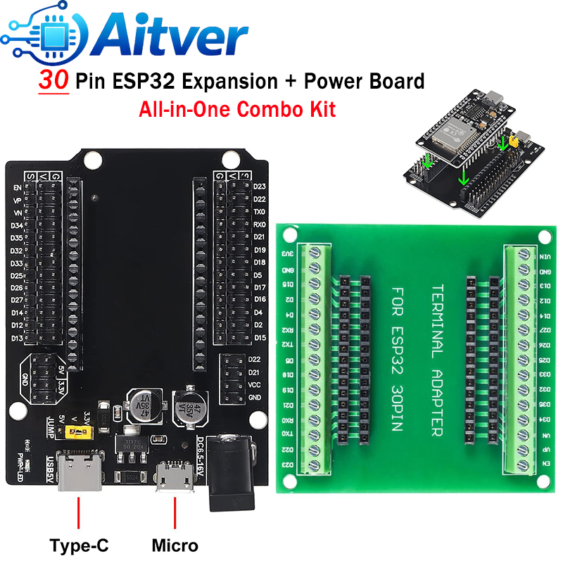 Esp32 Uart Module - ESP32 30PIN 확장 보드 + 전원