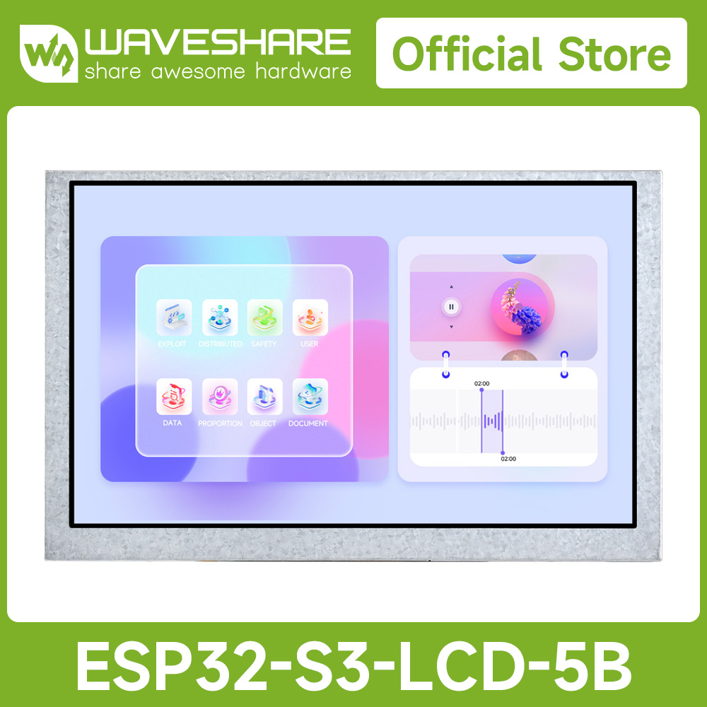 Esp32 S3 - 웨이브셰어 ESP32-S3 5인치 정전식 터치 디스플레이