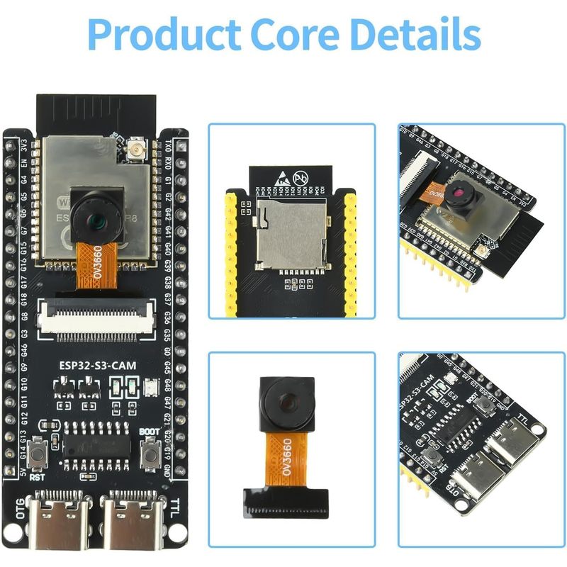 OV3660 카메라, N16R8 모듈, 듀얼 Type- - Esp32 Wifi Bluetooth Module 리뷰 및 가격
