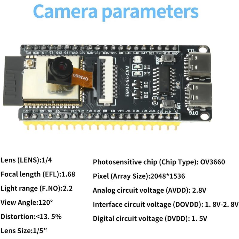 OV3660 카메라, N16R8 모듈, 듀얼 Type- - Esp32 Wifi Bluetooth Module 리뷰 및 가격