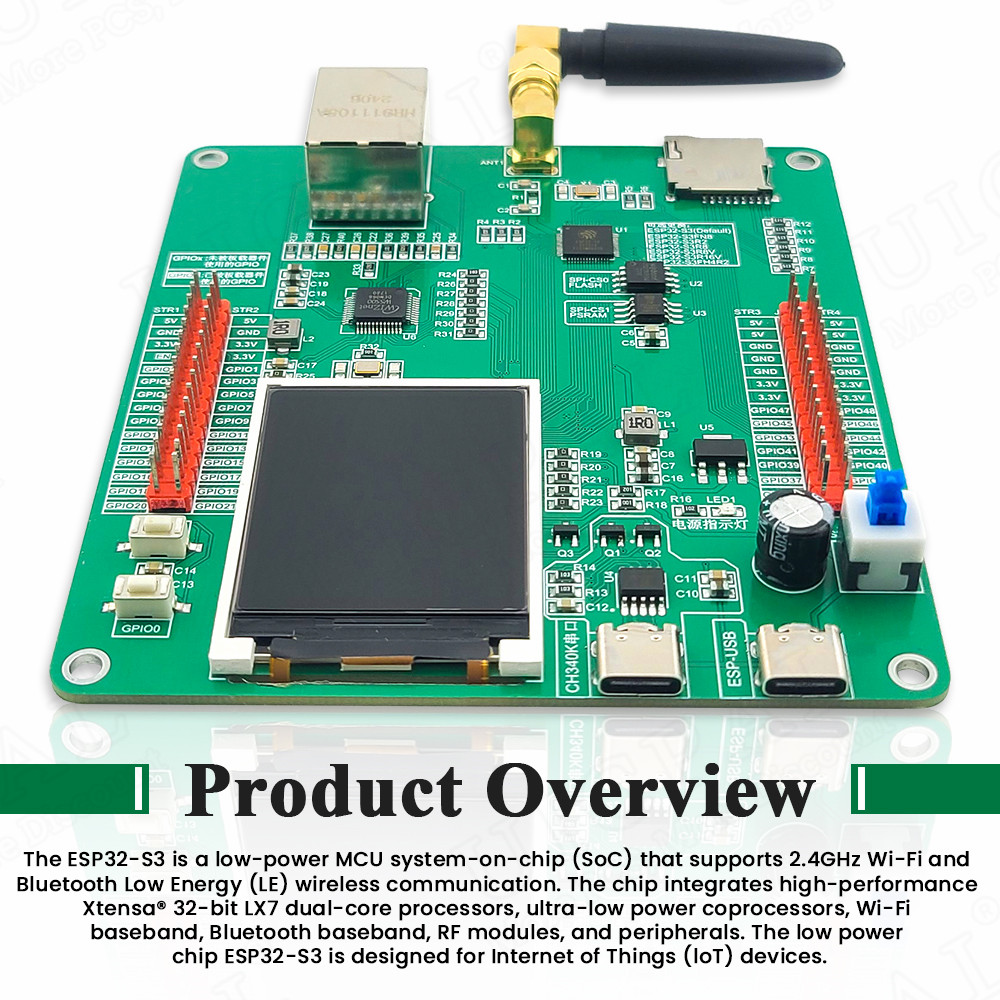1.77인치 LCD 디스플레이가 장착된 ESP32-S3 - Esp32 Uart Module 리뷰 및 가격